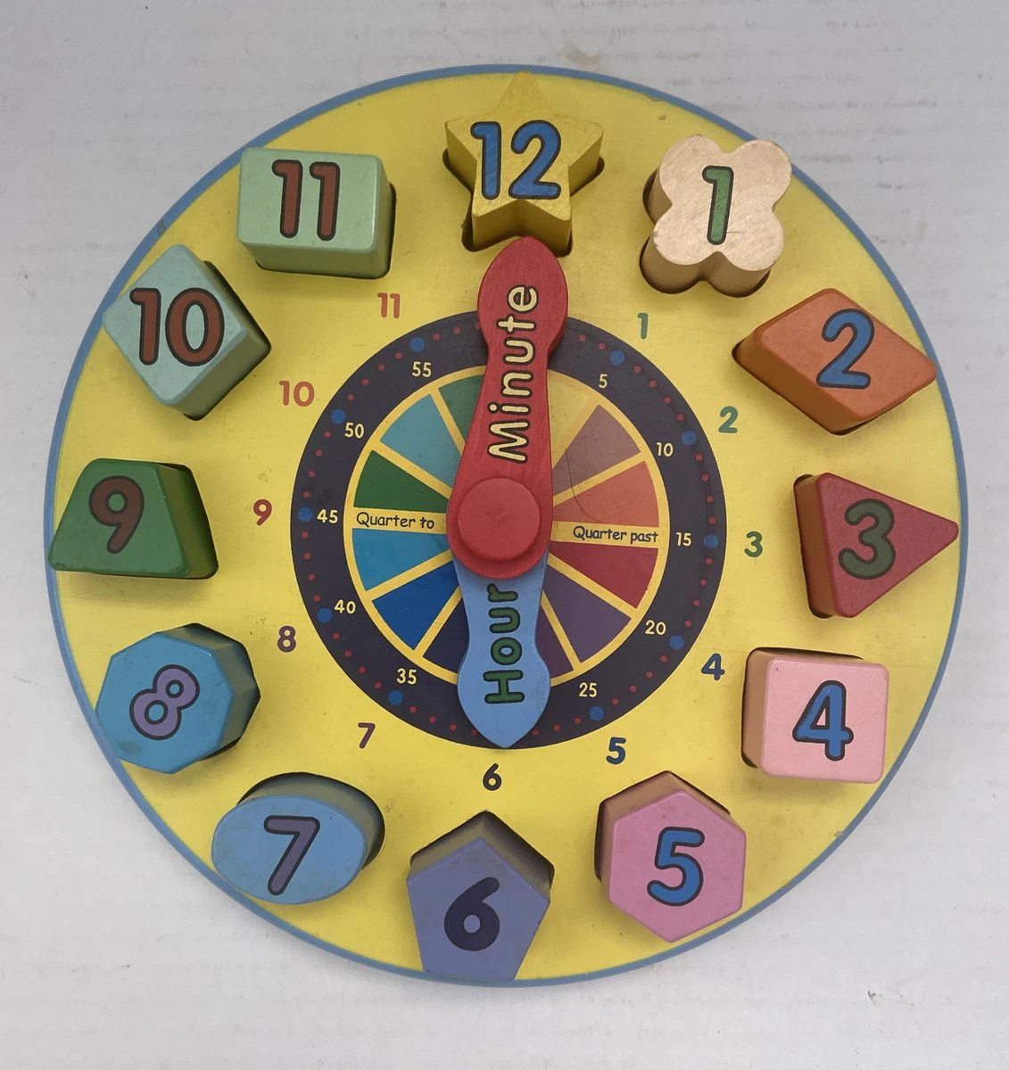 Shape sorting best sale clock