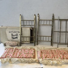 Concord Miniatures Brass Bunk Bed # 266600 Dollhouse Vintage Used With Box.