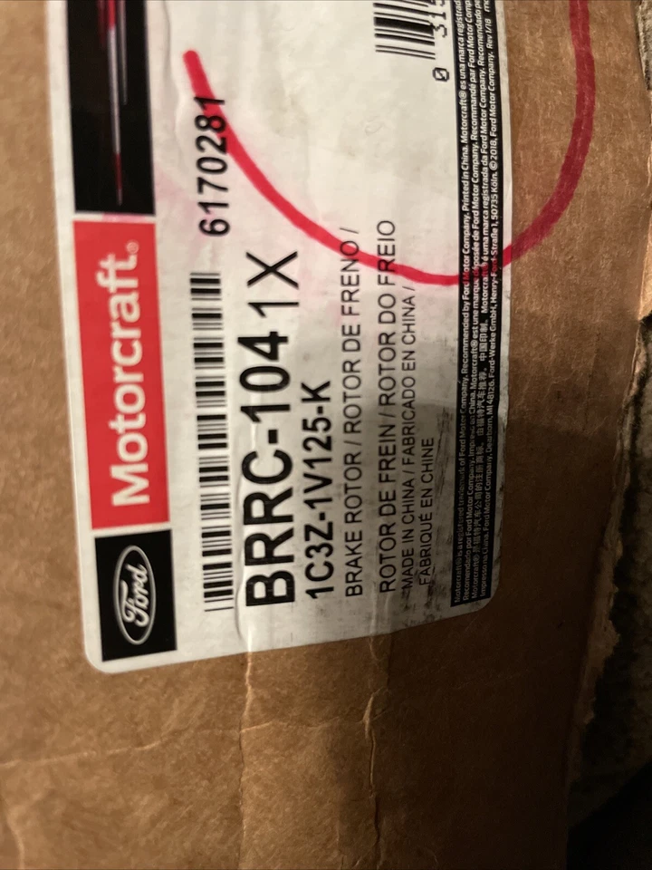 Rotor de freno de disco trasero Ford F-250 F-350 1999-2007 Motorcraft 1C3Z-1V125-K disco Foto 3 de 4