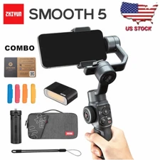 Zhiyun Smooth 5 Combo 3-Axis Gimbal Stabilizer For Mobile iPhone 13 Pro Max 