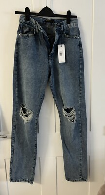 I Saw It First zerrissene Knie Baggy Jeans Größe 4 neu mit Etikett