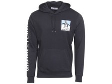 Original Penguin Men's Logo Print Pullover Hoodie Sweatshirt True Black