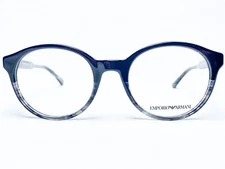 NEW Emporio Armani EA3122 5566 Mens Black/Striped Grey Eyeglasses Frames 51/20