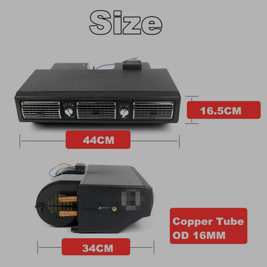 Universal Car Cool Heat Air Conditioner Under Dash A/C Evaporator 12V 3 Speed - Image 3 of 4