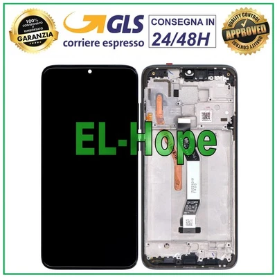 DISPLAY LCD + FRAME PER XIAOMI REDMI NOTE 8 PRO M1906G7G TOUCH SCREEN VETRO NERO