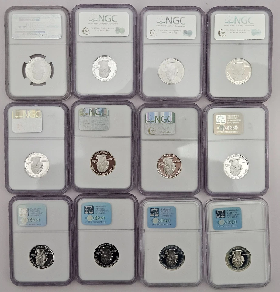 Lot Of 12 United States S Silver Quarters PF69 Ultra Cameo - 11 States & Mt Hood - Image 2 of 4