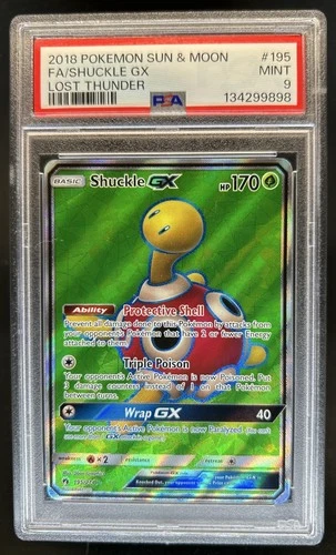 2018 Pokemon SM Lost Thunder Shuckle #195/214 PSA 9