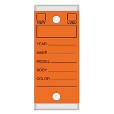 250 Self-Protecting Paper Key Tags with Chrome-Plated Rings for Dealers