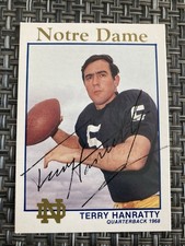 1989Notre Dame Fighting Irish 1964-87 Terry Hanratty Autographed Card