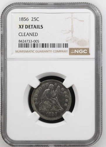 1856 Quarter (Seated Liberty) NGC XF DETAILS – Cleaned