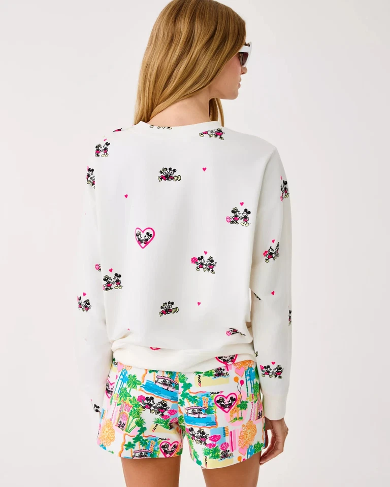 NUEVO CON ETIQUETAS Lilly Pulitzer Balada Manga Larga Sudadera Coco Disney Media Gota Talla Foto 2 de 4