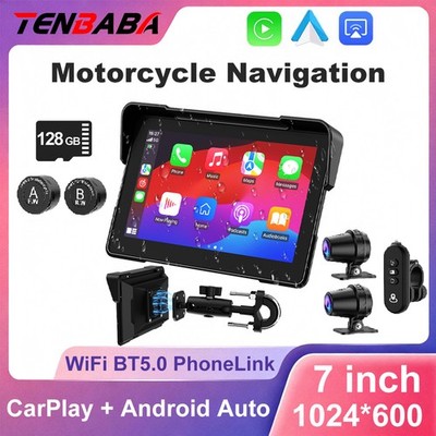 7Inch Motorcycle Stereo Bluetooth Wireless Apple CarPlay Android Auto TPMS /Siri