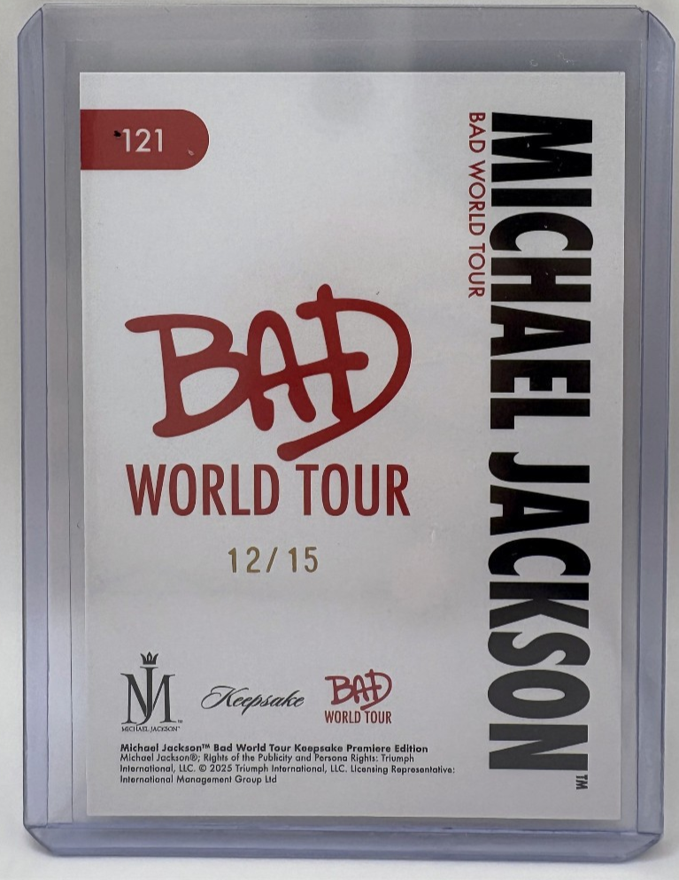 2025 Keepsake Michael Jackson Bad World Tour Premiere Edition VIP