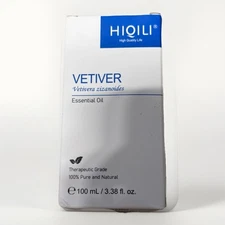 hiqili Vetiver Essential Oil 3.3 Oz In Box