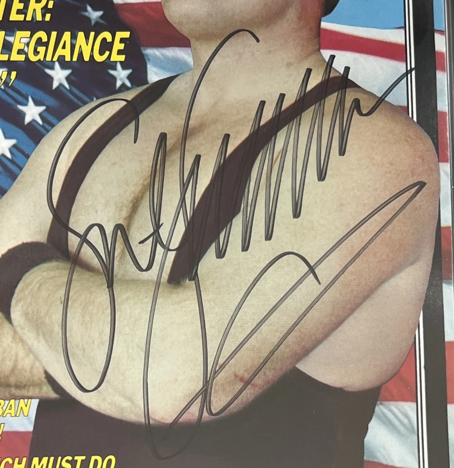 PSA 9.8 PRO WRESTLING ILLUSTRATED November 1984 Auto SIGNED Sgt. Slaughter Pop 1 - Image 4 of 4