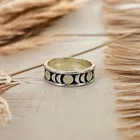 925Sterling Silver Celestial Band Ring Handmade Minimal Boho Ring All Size R 232