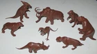 Marx 1960s Second Series Mold Group Dinosaurs Complete Color Matched Set