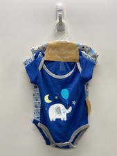 NWT SIZE 0-3M Blue/White Yellow/Gray Assorted Print Boy's 3pc