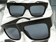 Classic Vintage Retro Hardcore Biker Gangster SUNGLASSES Black Frame Dark Lens