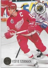 STEVE YZERMAN 1993-94 Leaf HAT TRICK ARTISTS Hockey card #10 Detroit Red Wings