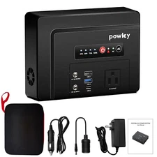 100W Power Station Battery Pack AC+DC+USB+PD65W Portable Charger Solar Generator