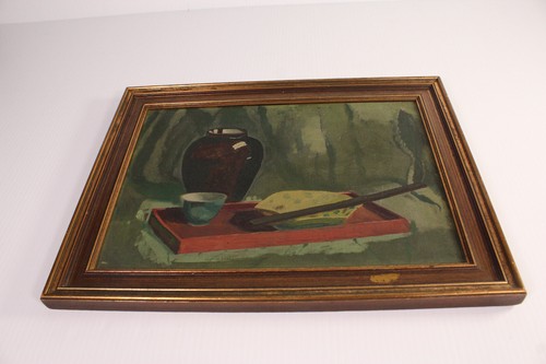Berniece Naiman 1925 signiert 12x16 gerahmt antik Stillleben Ölgemälde Tafel - Bild 15 von 20