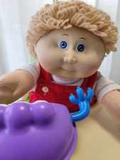 1980s Vintage Cabbage Patch Kids Wheat Loops Boy with Blue Eyes