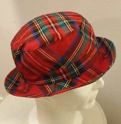 Bob Scottish Hut. Stoff Polyester Baumwolle. Viskose Größe 59. Made In Paris