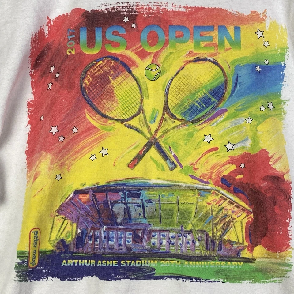 U.S. Open 2017 Arthur Ashe Stadium 20th Anniversary Graphic T-Shirt Size XL - Imagem 4 de 4