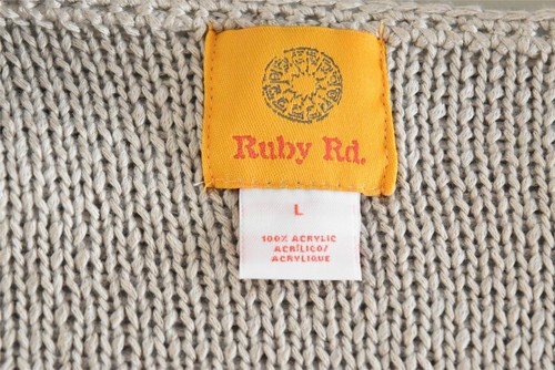 NUEVO Ruby Rd Suéter Mujer Talla L Taupe Gris Cardigan 3/4 Manga Acrílico - Imagen 4 de 6