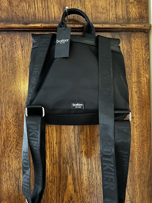 Botkier Black Fabric Faux Leather Trim Flap Backpack | eBay display picture 1