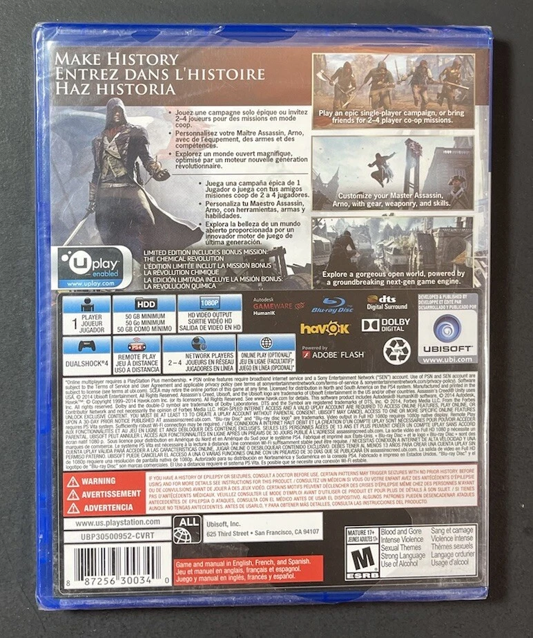 Assassin's Creed Unity [ Limited Edition ] (PS4) NEW - Image 2 of 4