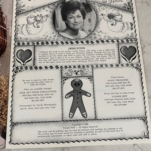 Libro de pintura Tole decorativo arte popular A Prairie Doll Navidad de Yvonne Neff - Imagen 2 de 8