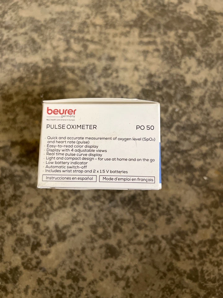 Beurer PO50 Fingertip PULSE OXIMETER, Blood Oxygen Saturation Heart Rate Monitor - Image 4 of 4