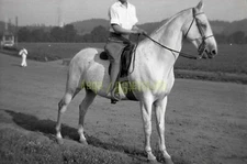 Headless Lady on Horseback - c1930-40s - Vintage Horse / Equestrian Negative