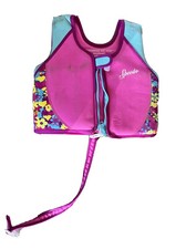 Speedo Swimming Pink Zippered Swim Aid Life Vest Floater Zipper 45-60 Lbs 4/6y