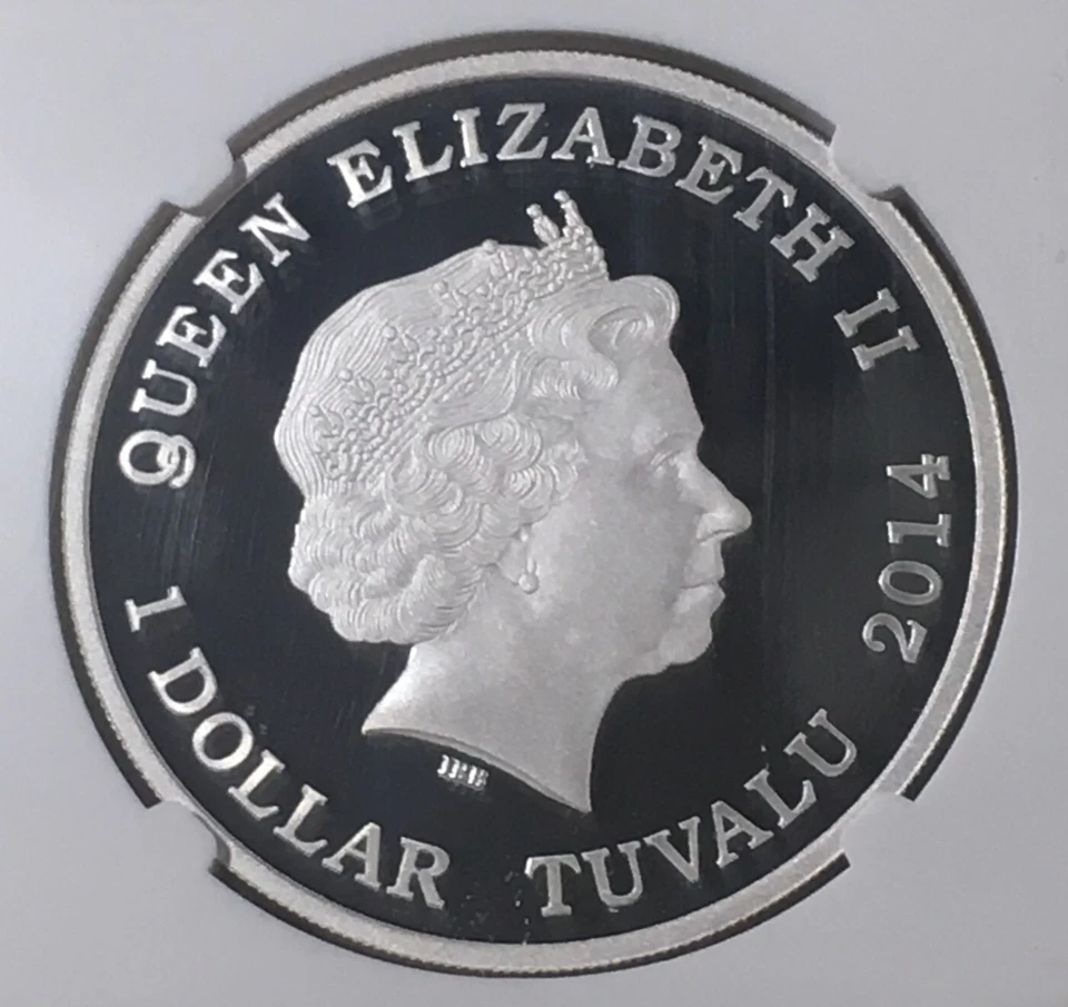 2014 P Tuvalu $1 Year of the Horse. Wealth-Early Release. PR69. Ultra Cameo. - Image 3 of 4