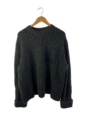 HOPE knit sweater Pesci (thick 44 wool Black stripe 34550029 Used 