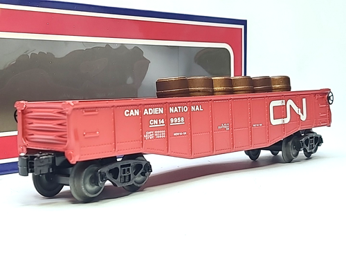 Bachmann O Gauge Gondola Car Wooden Barrels Canadian 1/48 Scale Train Stock