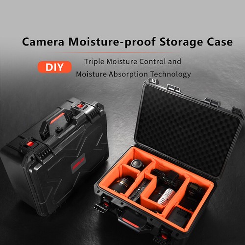Carrying Storage Box Waterproof Hard Shell Case with DIY Plate for DSLR Camera - Picture 6 of 15