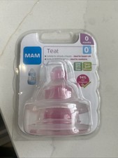 MAM Extra-Slow Flow Teats, Size 0, Skin-Soft Silicone for Newborns
