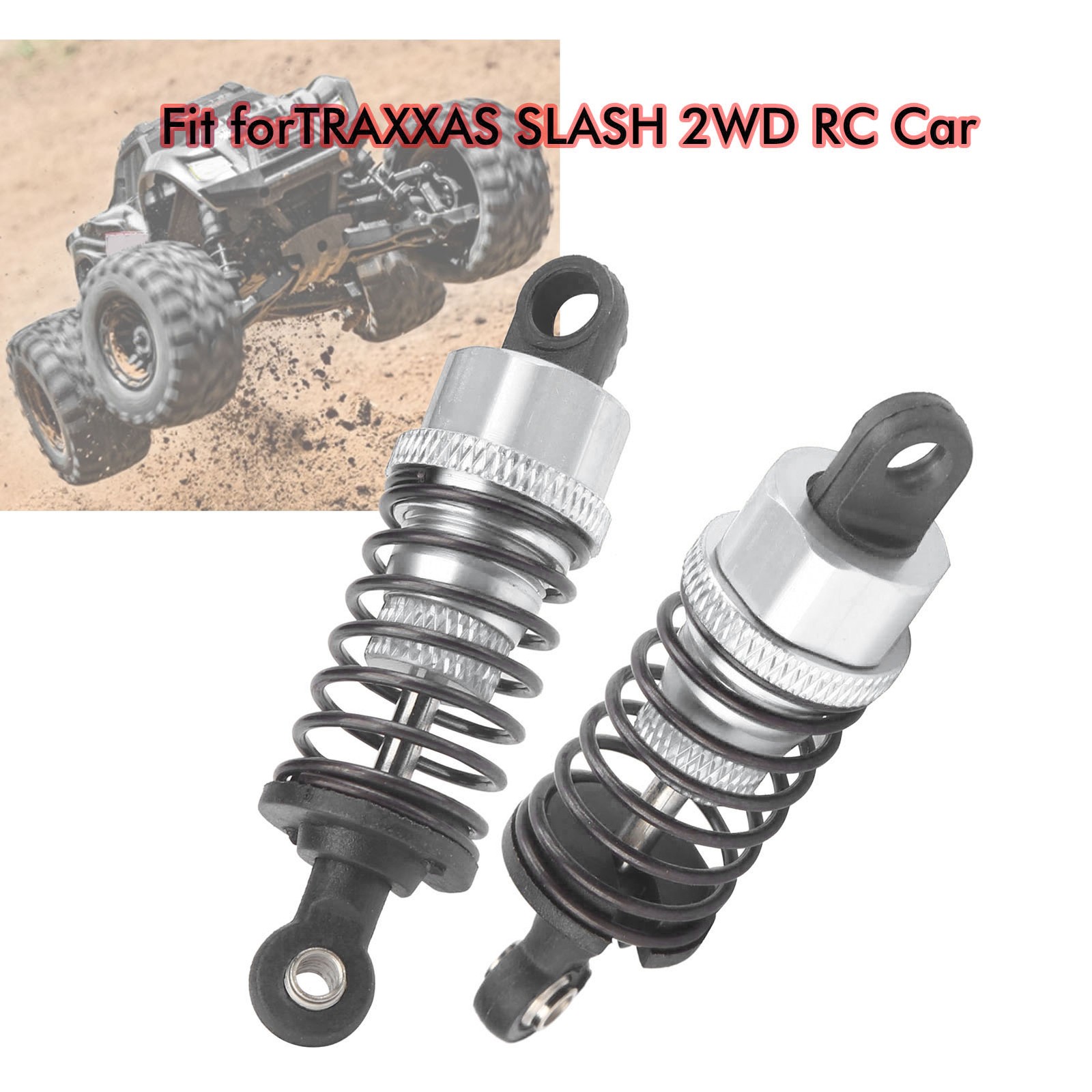 Silver 2x 63mm RC Aluminium Damper For SLASH 2WD RC C HOT