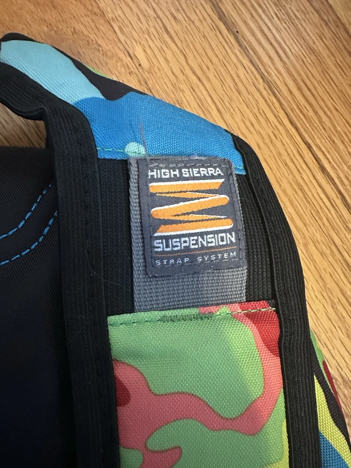 High Sierra Backpack Rare Multi-Color Compartment Zip Bookbag  - Image 3 of 4