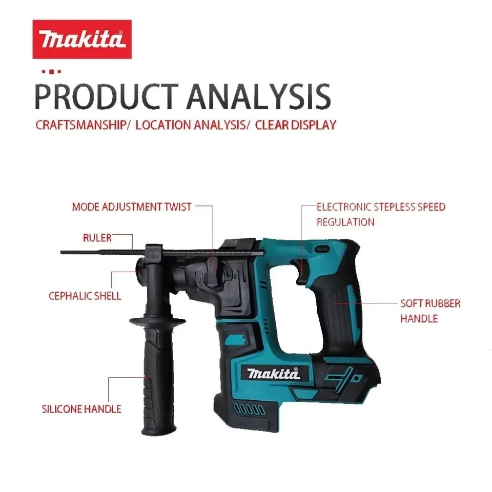 Makita Marteau perforateur sans fil 18 V sous licence par BL Motor pr MAKita - Photo 4/4
