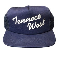 Vintage Tenneco West Snapback Hat Cap Bakersfield CA Farming Almonds Grapes Mesh