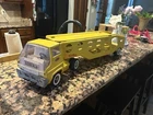 Vintage Tonka Car Carrier Hauler 27” Pressed Steel yellow