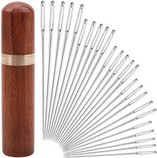 Sharp Stainless Steel Big Eye Needles Set - 25 Sizes for All Your Sewing Needs