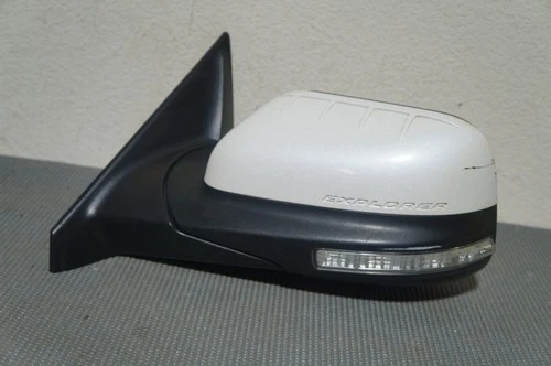 2011-2015 FORD EXPLORER OEM LEFT DRIVER SIDE POWER SIDE MIRROR WHITE BLIND SPOT