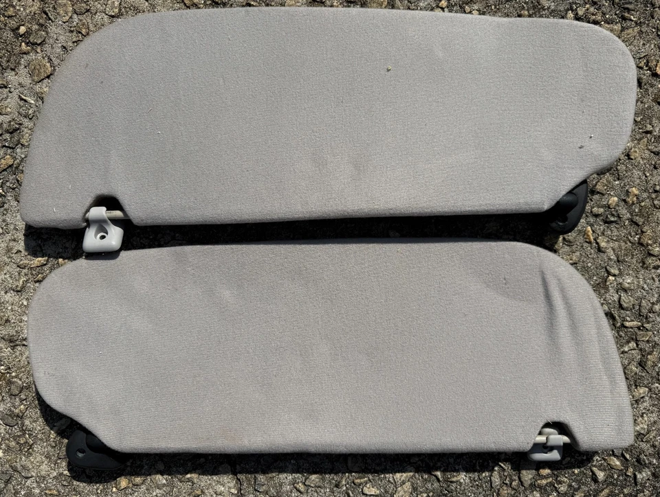 Dodge Ram 1500 2500 1994-2001 lado del conductor y del pasajero gris diestro diestro parasoles OEM Foto 2 de 2