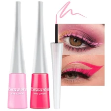 evpct 2Pcs Hot Pink Rose Red Liquid Eyeliner Set Waterproof Neon Bright Light...